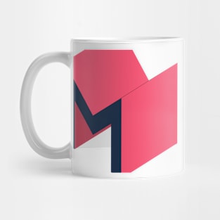 Geometric letters minimal pink Mug